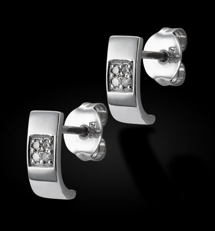 Aros Brillantes oro blanco